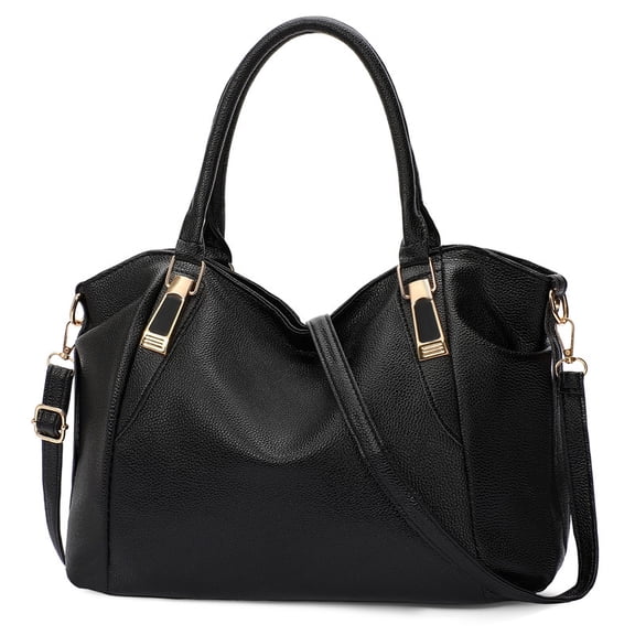 FALAN MULE Women’s Soft Leather Satchel Handbag with Detachable Shoulder Strap and Top Handle