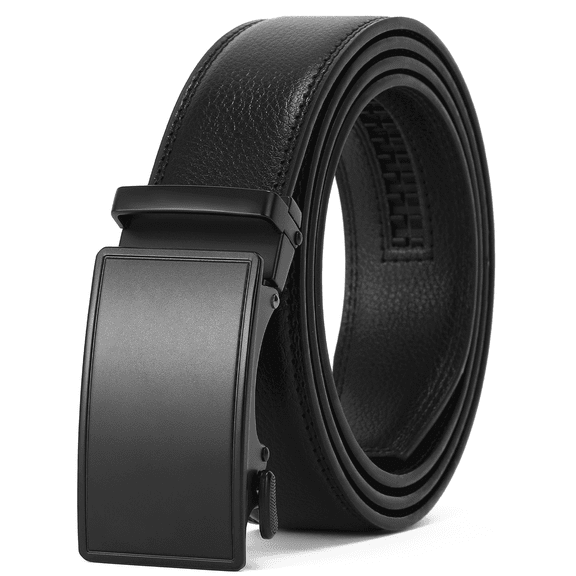 Falan Mule Belt for Men Genuine Leather Ratchet Men Belt with Automatic Click Buckle Dress Belt for Men with Gift Box