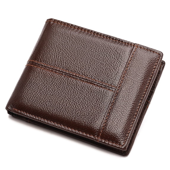 FALAN MULE Mens Wallet Genuine Leather RFID Blocking Large Capacity Trifold Wallet for Men with 13 Card Holders