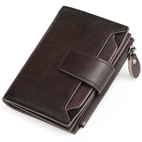 FALAN MULE Minimalist Wallet for Men Leather RFID Blocking Coin Purse Bifold Card Holder