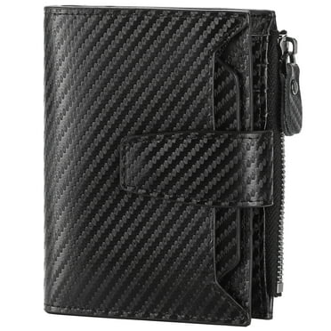 FALAN MULE Minimalist Wallet for Men Leather RFID Blocking Coin Purse Bifold Card Holder