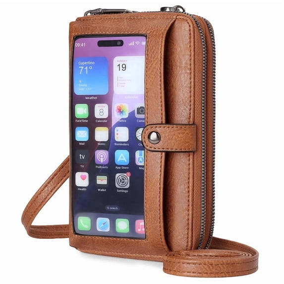 FALAN MULE Phone Purse Crossbody Bags for Women Small Travel Wallet Touch Screen RFID Blocking