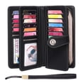 thumbnail image 1 of FALAN MULE Wallets for Women Trifold Wristlet Wallets Large Capacity RFID Blocking Ladies Purse Credit Card Holder, 1 of 7
