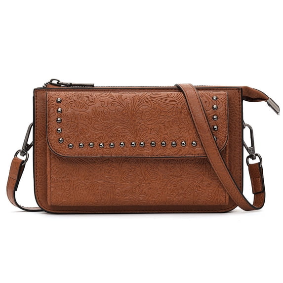 FALAN MULE Small Crossbody Bags for Women Vegan Leather Cell Phone Purse with Adjustable Strap