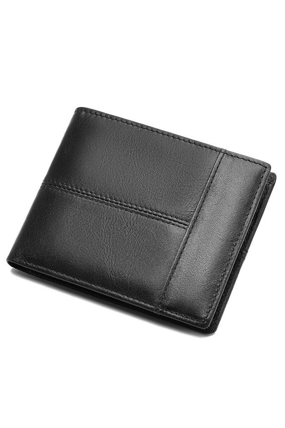 Mens Wallet Genuine Leather RFID Blocking Large Capacity Trifold Wallet for Men with 13 Card Holders