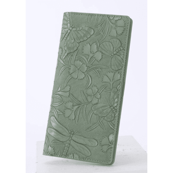 FALAN MULE Slim Wallet for Women Bifold Leather RFID Blocking Designer Credit Card Holder