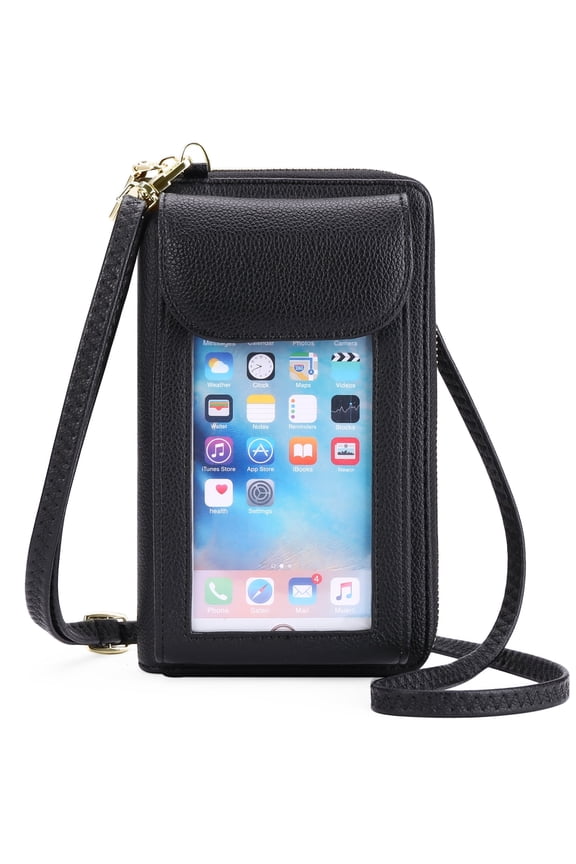 Small Cell Phone Crossbody Bag Purse for Women, PU Leather Wallet Purse