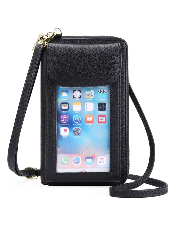 Small Cell Phone Crossbody Bag Purse for Women, PU Leather Wallet Purse