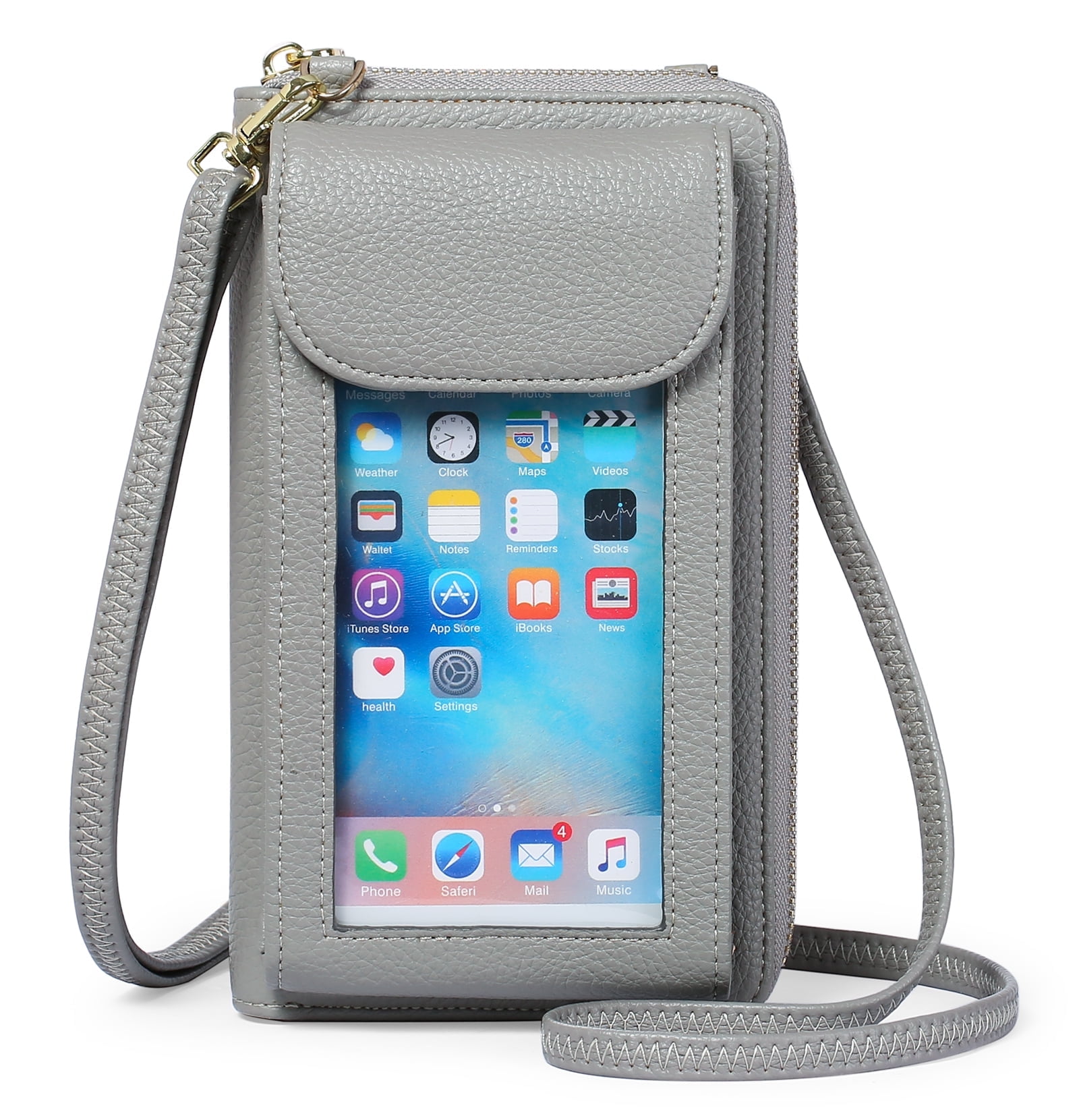 FALAN MULE Small Cell Phone Crossbody Bag Purse for Women, PU Leather Wallet Purse