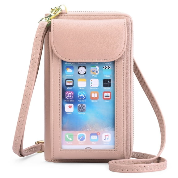 FALAN MULE Small Cell Phone Crossbody Bag Purse for Women, PU Leather Wallet Purse