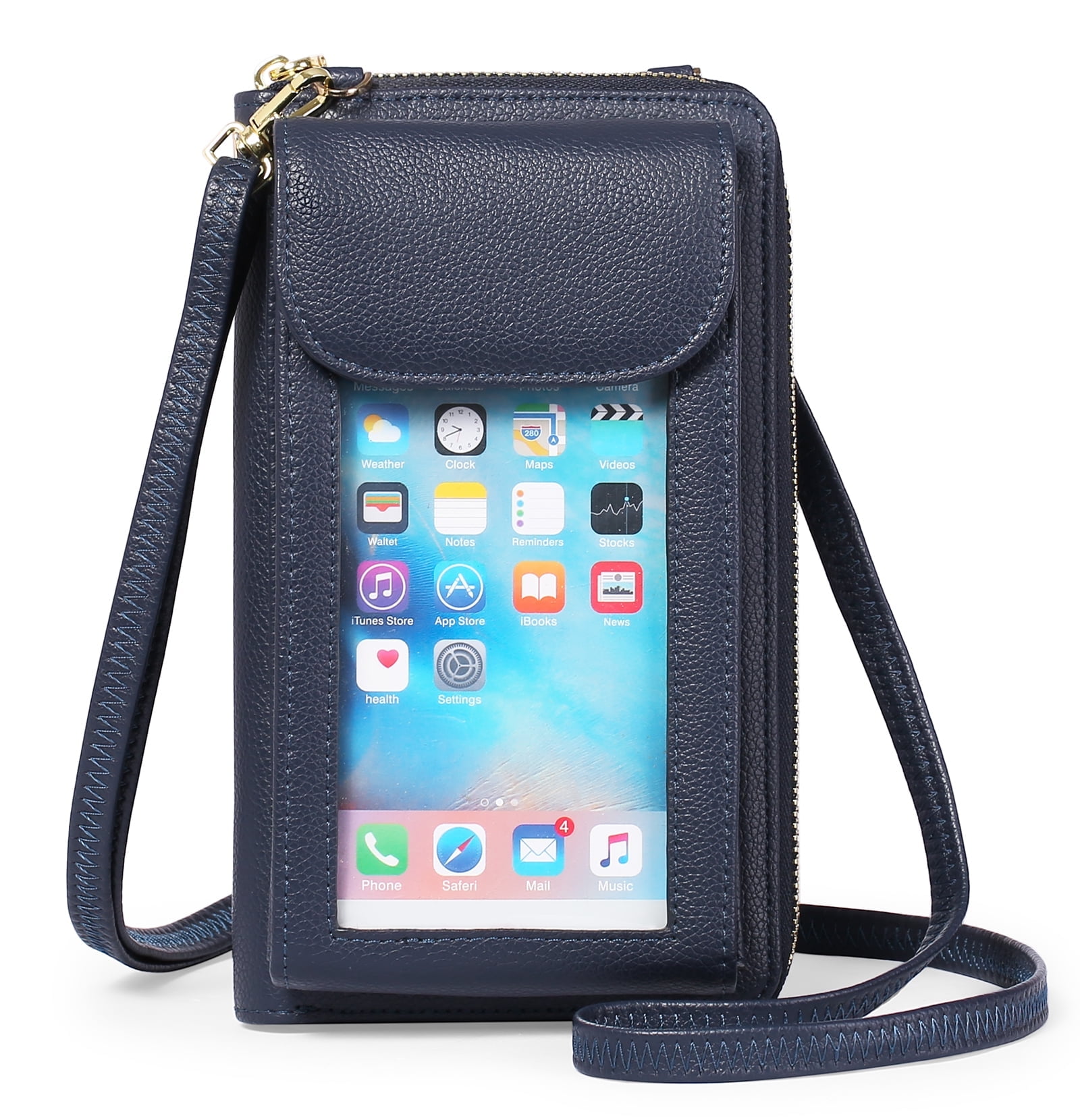 FALAN MULE Small Cell Phone Crossbody Bag Purse for Women, PU Leather Wallet Purse