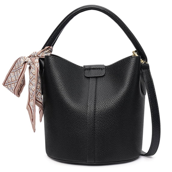 FALAN MULE Small Crossbody Bag for Women Vegan Leather Mini Bucket Handbags Shoulder Purse