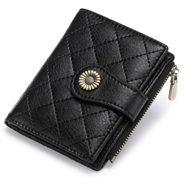 FALAN MULE Small Wallet for Women Bifold RFID Blocking Card Holder Leather Wallets with Zipper Coin Pocket