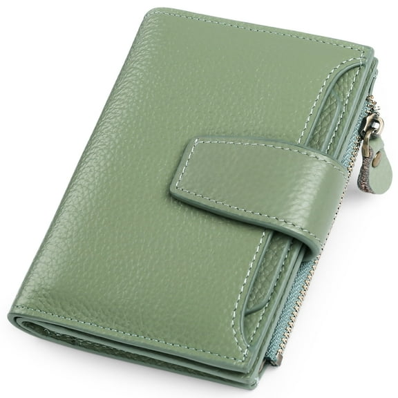 FALAN MULE Small Wallet for Women Genuine Leather Bifold Purse RFID Blocking Card Holder