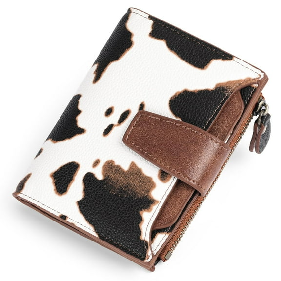 FALAN MULE Small Wallet for Women Genuine Leather Bifold Purse RFID Blocking Card Holder