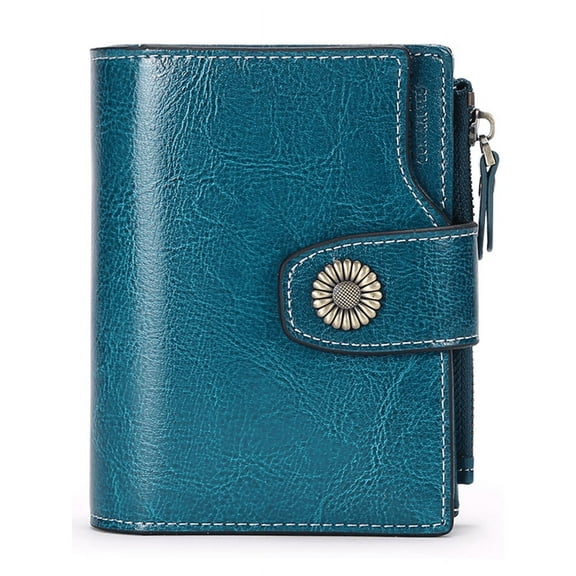 FALAN MULE Small Wallet for Women Leather Bifold Compact Small Womens Wallet with RFID Blocking