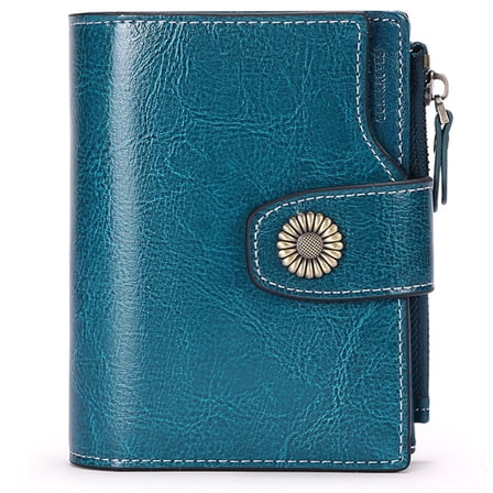 FALAN MULE Small Wallet for Women Leather Bifold Compact Small Womens Wallet with RFID Blocking