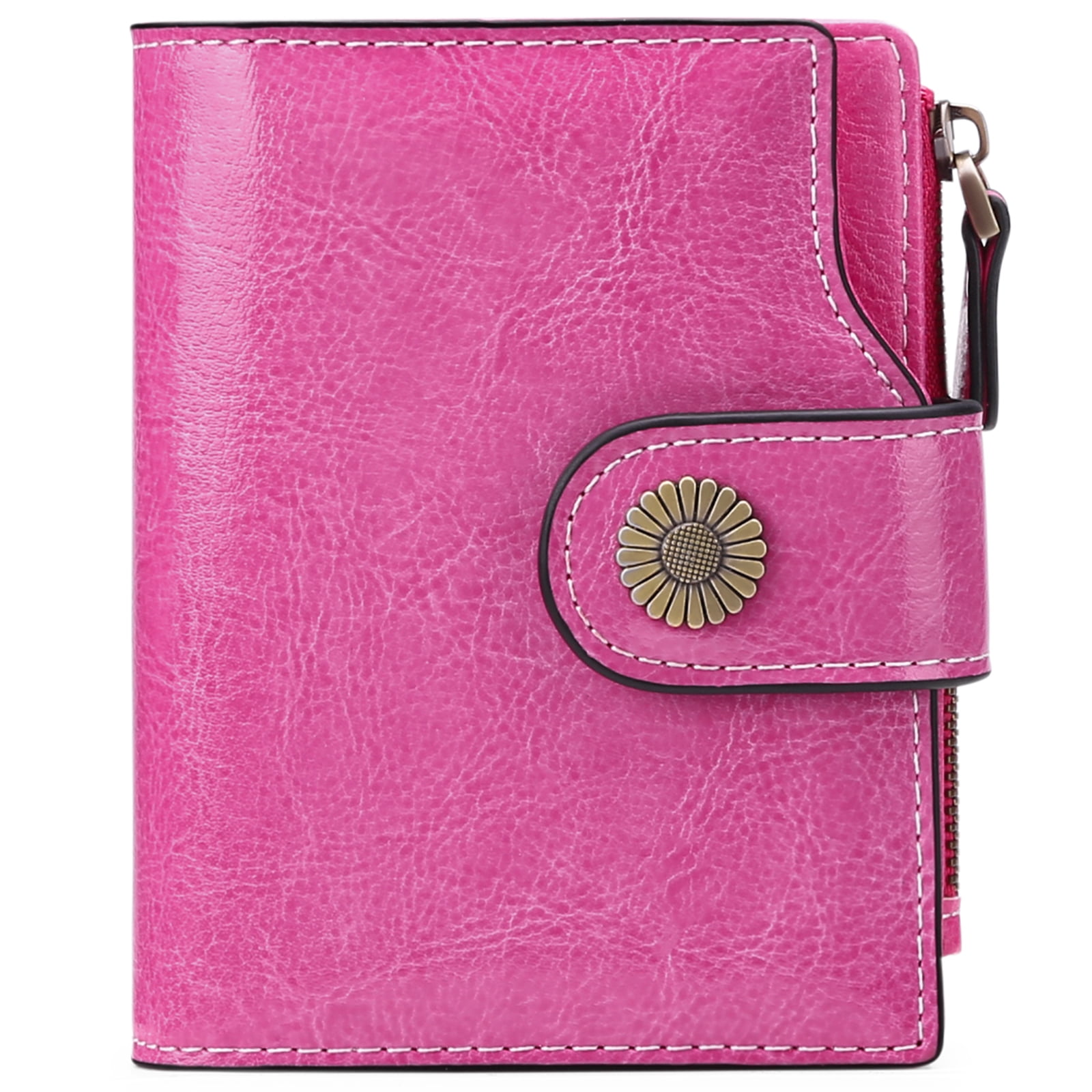 FALAN MULE Small Wallet for Women Genuine Leather Bifold card holder RFID  Blocking Coin Purse - Walmart.com