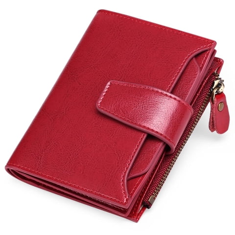 Small Wallet for Women Leather Bifold Compact RFID Blocking Small Womens Wallet Purse