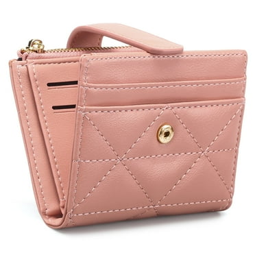 FALAN MULE Small Wallets Woman Leather Bifold RFID Blocking Card Holder With Zipper Coin Pocket