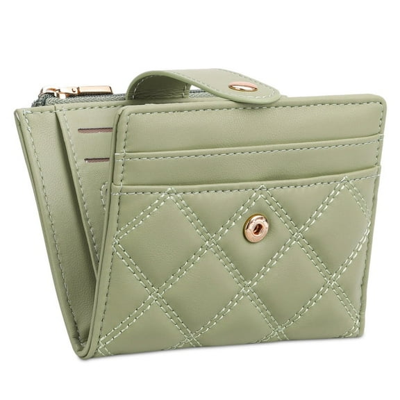 FALAN MULE Wallet for Woman Small Bifold RFID Blocking Leather Card Holder Wallet With Zipper Coin Pocket