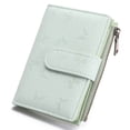 thumbnail image 1 of FALAN MULE Small Womens Wallet Leather RFID Blocking Bifold Compact Card Holder Ladies Zipper Pocket Wallet with ID Window, 1 of 11