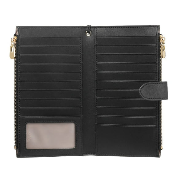 FALAN MULE Wallet Women Multi Card Slim Leather RFID Blocking Credit Card Holder Wallet Purse with Zipper Pocket