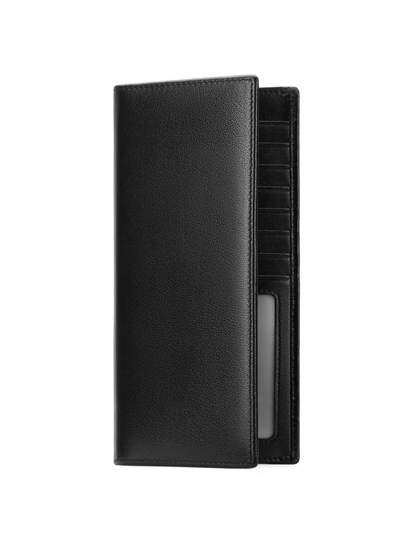 Wallet for Men Genuine Leather RFID Blocking Slim Wallet with Long Bifold Credit Card Holder for Men