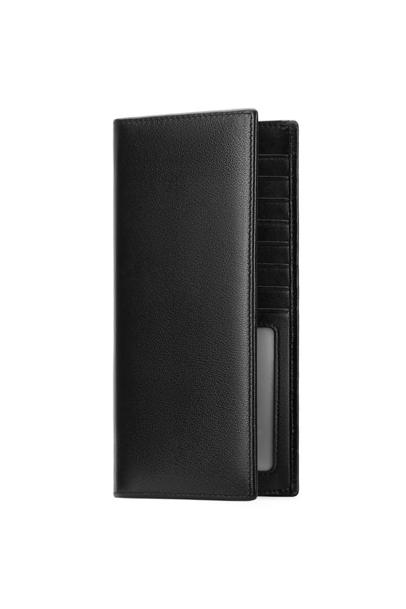 Wallet for Men Genuine Leather RFID Blocking Slim Wallet with Long Bifold Credit Card Holder for Men