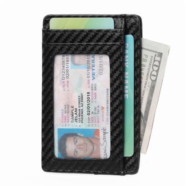 FALAN MULE Leather Wallet for Men Slim RFID Blocking Card Holder Travel-Friendly Minimalist Front Pocket Wallet