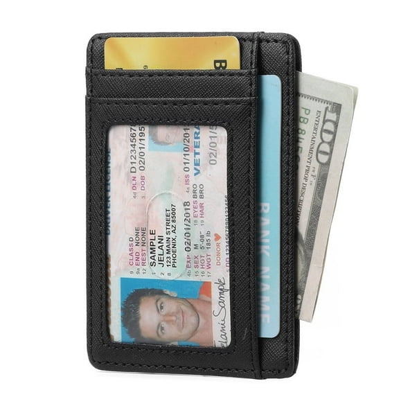 FALAN MULE Leather Wallet for Men Slim RFID Blocking Card Holder Travel-Friendly Minimalist Front Pocket Wallet