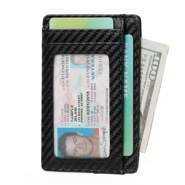 FALAN MULE Leather Wallet for Men Slim RFID Blocking Card Holder Travel-Friendly Minimalist Front Pocket Wallet