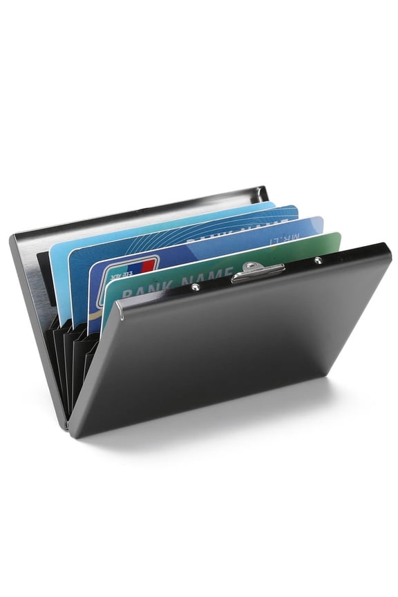 Wallet for Men Stainless Steel Credit Card Wallet RFID Blocking Metal Case Pocket Business Card Holder for Women and Men