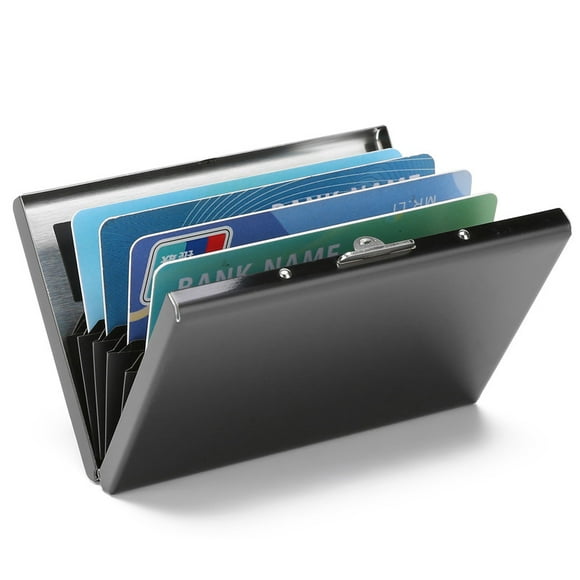 FALAN MULE Wallet for Men Stainless Steel Credit Card Wallet RFID Blocking Metal Case Pocket Business Card Holder for Women and Men