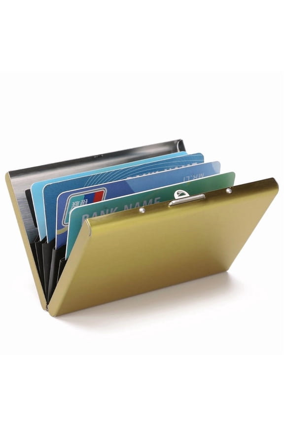 Wallet for Men Stainless Steel Credit Card Wallet RFID Blocking Metal Case Pocket Business Card Holder for Women and Men