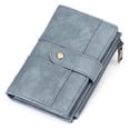 thumbnail image 1 of FALAN MULE Women’s Small Leather Wallet Rfid Blocking Bifold Card Holder with 3 ID Windows, 1 of 6