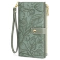 thumbnail image 1 of FALAN MULE Wallets for Women RFID Blocking Vegan Leather wristlet wallet Trifold Clutch Large Capacity Credit Card Holder, 1 of 7