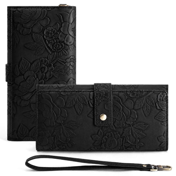 FALAN MULE Wallets for Women Trifold Wristlet Wallets Large Capacity RFID Blocking Ladies Purse Credit Card Holder