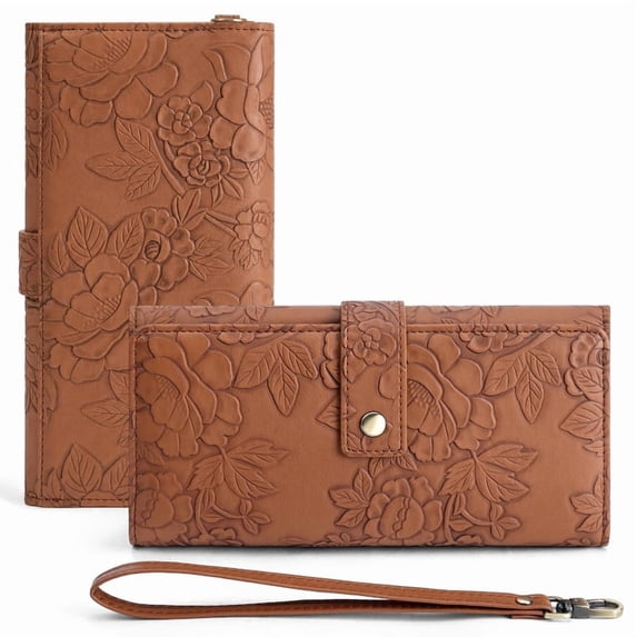 FALAN MULE Wallets for Women Trifold Wristlet Wallets Large Capacity RFID Blocking Ladies Purse Credit Card Holder