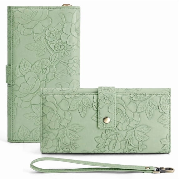 FALAN MULE Wallets for Women Trifold Wristlet Wallets Large Capacity RFID Blocking Ladies Purse Credit Card Holder