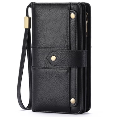 FALAN MULE Wallets for Women Trifold Wristlet Wallets Large Capacity RFID Blocking Ladies Purse Credit Card Holder