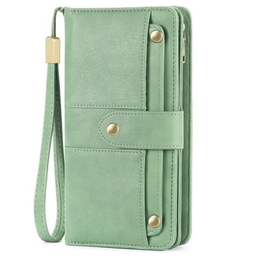 FALAN MULE Women's Wallet Genuine Leather Large Capacity Bifold RFID Blocking wallet for women Card Holder with Zipper Coin Pocket
