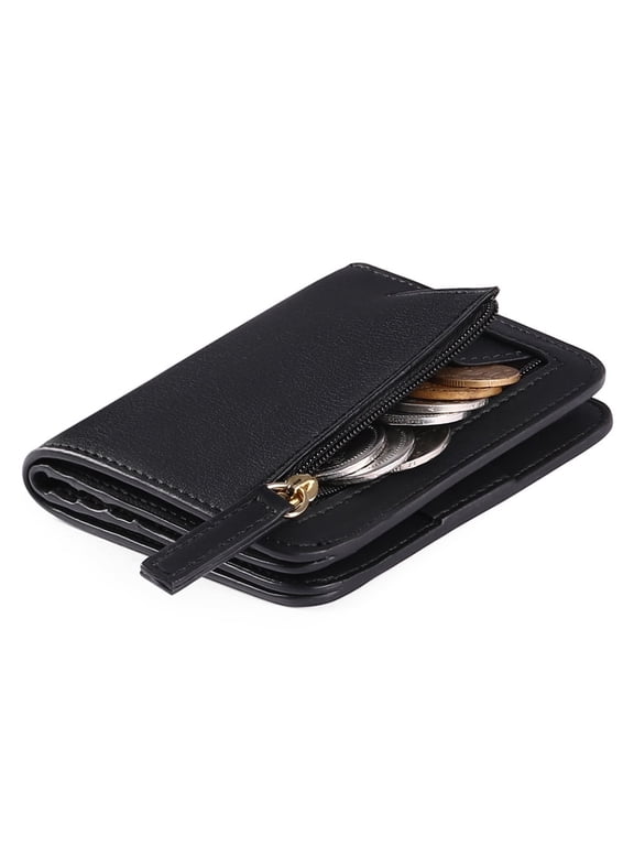 Small Wallet for Women Slim RFID Blocking Ladies Mini Thin Travel Wallet Compact Bifold Pocket Wallet with ID Window