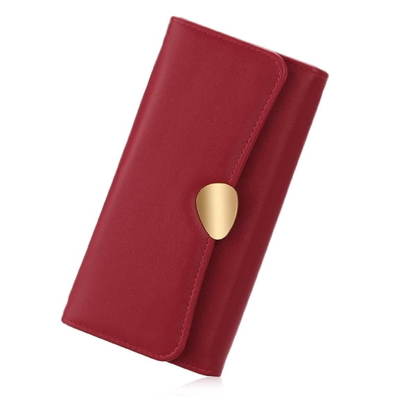 FALAN MULE Women's Wallet Leather Trifold Wallet Large Capacity Credit Card Holder with 9 Card Slots, ID Window and Zipper Pocket