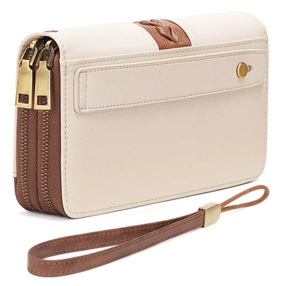 FALAN MULE Wallet for Women RFID Blocking Leather Large Capacity Zip Around Ladies Card Holdr Phone Purse Wristlet