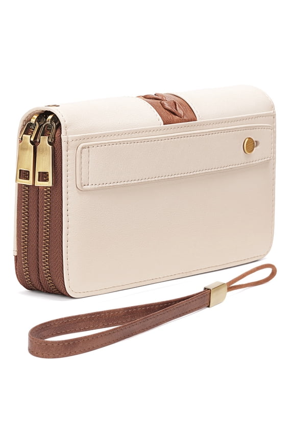 Wallet for Women RFID Blocking Leather Large Capacity Zip Around Ladies Card Holdr Phone Purse Wristlet