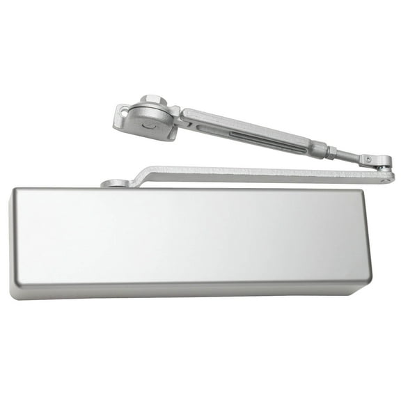 FALCON SC71 Hw/PA Alum Full Heavy Duty Door Closer, Hold Open Arm with Parallel Arm Shoe, Full Cover, Aluminum Finish