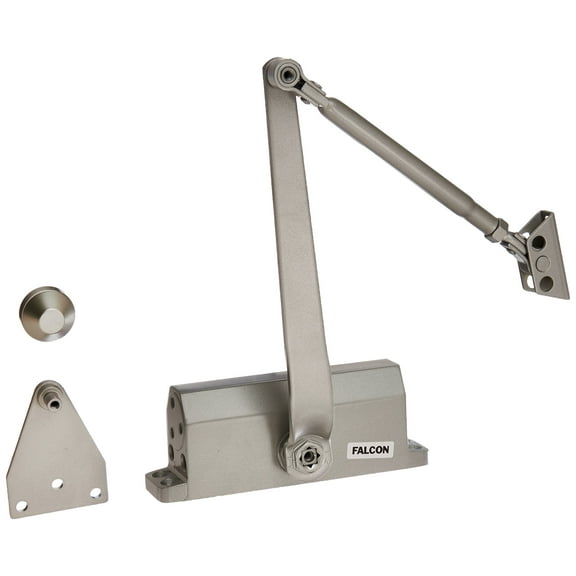 FALCON SC91 Rw/PA Alum Light Duty Closer, Regular Arm with Parallel Arm Shoe, Aluminum Finish