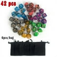 thumbnail image 1 of FALEXO 42 PCS/Set Double Color Polyhedral Plastic Dice for Dungeons and Dragon RPG Board Games, 1 of 6
