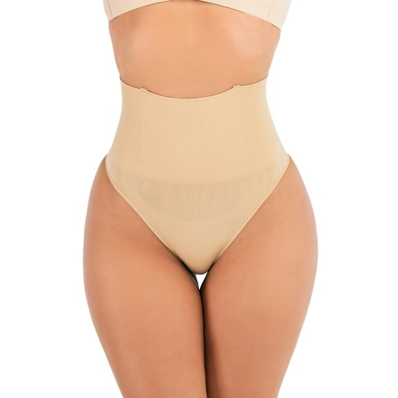 FALEXO Postpartum Sleamless Tummy Control High Waist Thong Hip Enhancer Panties Women Cincher Girdle Butt Lifter Panty Shapewear